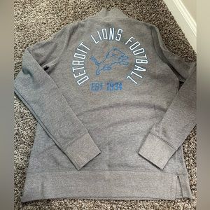 Pink Detroit Lions half zip sweatshirt